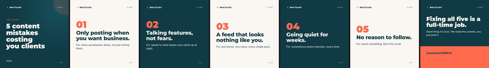 Sample carousel: common content mistakes