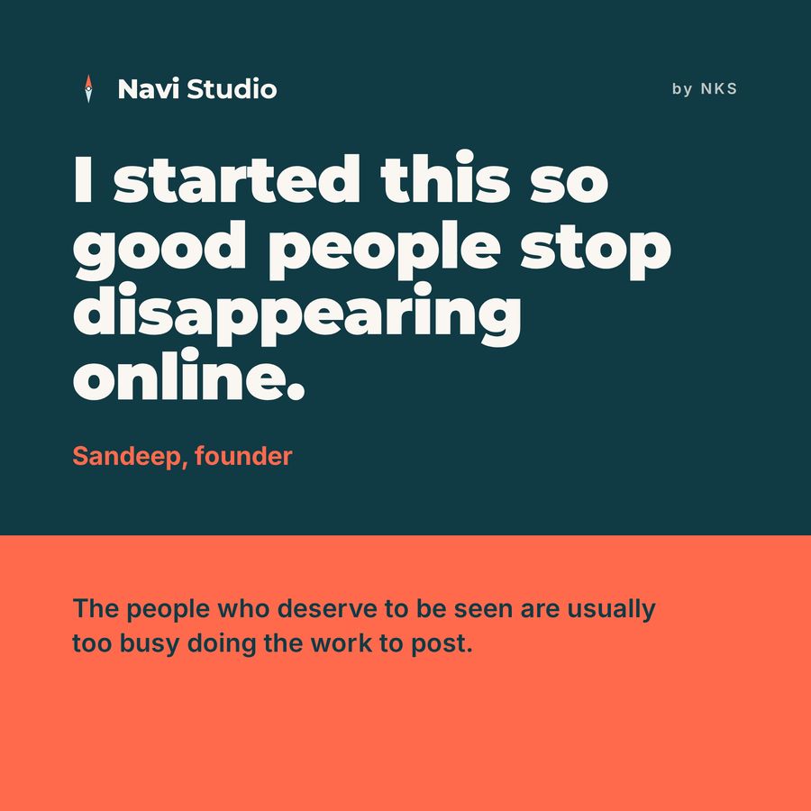 Sample founder post